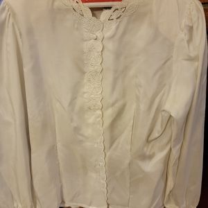 Cream colored vintage 90's blouse